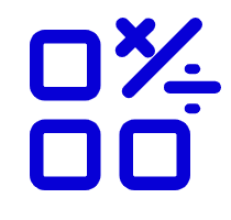 Multiplication chart icon, logo